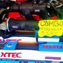 Combo Herramientas FOREMAN: Taladro + Pulidora en Oferta