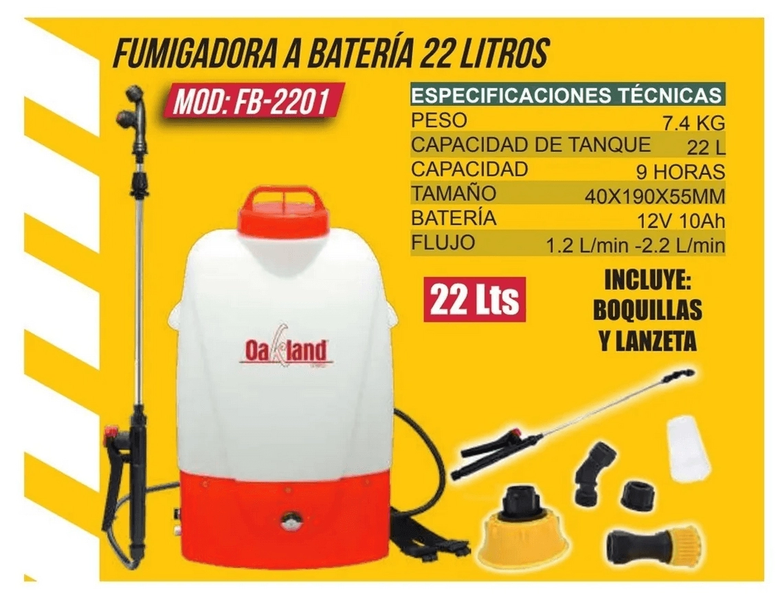 OAKFB2201 FUMIGADORA A BATERIA 22 LTS OAKLAND